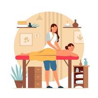 terapeuta de masaje femenino vector