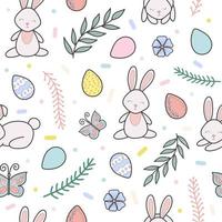 Easter holiday vector colorful seamless pattern illustration