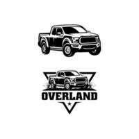 set of Overland pick up truck logo vector