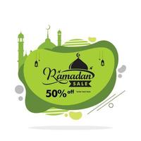 plantilla de vector de diseño de venta de ramadan kareem. adecuado para la promoción de tarjetas de felicitación, carteles y pancartas.