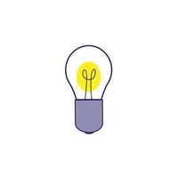 vector graphics of light bulb idea design. abstract design with line art. light bulb icon. symbol of ideas and energy