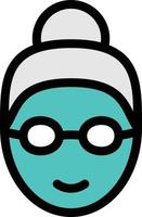 old lady Vector illustration on a background. Premium quality symbols. Vector icons for concept or graphic design.