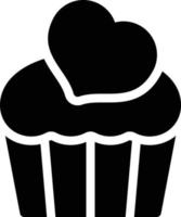 Ilustración de vector de muffin sobre un fondo. símbolos de primera calidad. iconos vectoriales para concepto o diseño gráfico.