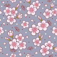 Cherry Blossom Seamless Pattern vector