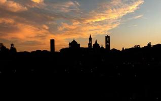 Bergamo old town skyline photo