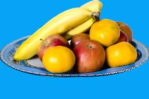 Fruits isolated on white, closeup photo