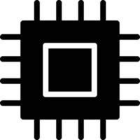 Ilustración de vector de cpu sobre un fondo. símbolos de primera calidad. iconos vectoriales para concepto o diseño gráfico.