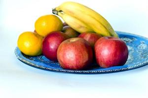 Fruits isolated on white, closeup photo