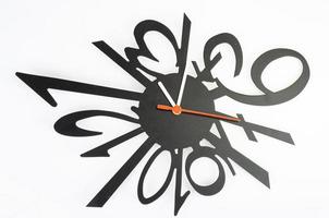 Hands and numbers, fragment of clock. Studio Photo