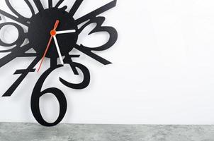 Hands and numbers, fragment of clock. Studio Photo