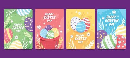 feliz día de pascua tarjeta de felicitación con huevo vector