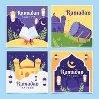 ramadhan kareem redes sociales vector