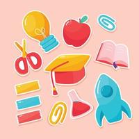 Set Of School Journal Sticker vector