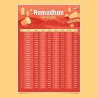 Ramadhan Month Calendar vector