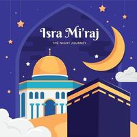 isra mi'raj el viaje nocturno vector