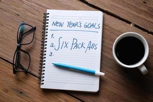 Writing and preparing for new year 2021 resolutions photo