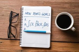 Writing and preparing for new year 2021 resolutions photo