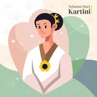 Simply Beauty Kartini Day Festivity Concept vector