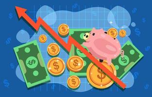 Piggy Bank Financial Literacy Concept vector