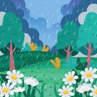 Rain in the Spring vector