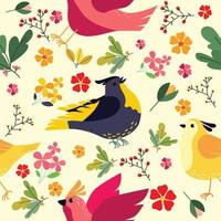 Bird Seamless Pattern Concept vector