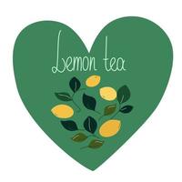 Lemon tea art vector