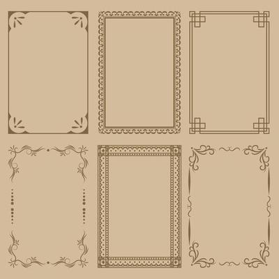 Black classic contour vintage frame Royalty Free Vector