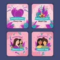 International Women's Day Card Collection vector