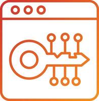 Web Key Icon Style vector