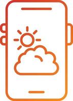 Mobile Weather Icon Style vector