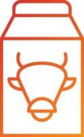 estilo de icono de leche vector