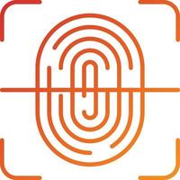 Fingerprint Scan Icon Style vector