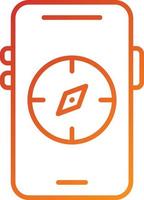 Mobile Compass Icon Style vector