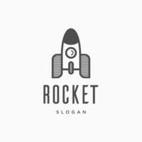 Rocket logo icon design template vector