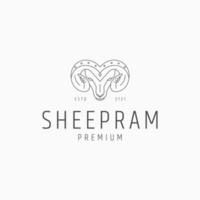 Sheep ram logo icon design template vector