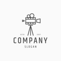 Camera film logo icon design template vector