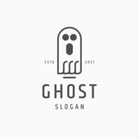 Ghost logo icon design template vector