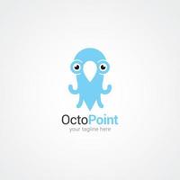 Ilustración de diseño de vector de logotipo de pulpo