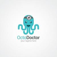 Ilustración de diseño de vector de logotipo de pulpo