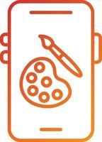Mobile Art Icon Style vector
