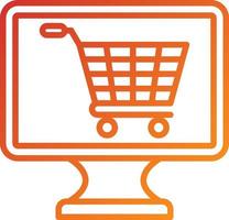 Online Shopping Icon Style vector