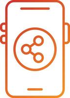 Mobile Share Icon Style vector