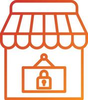 Shop Close Icon Style vector