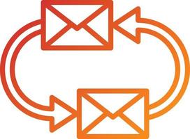 Exchange Mails Icon Style vector