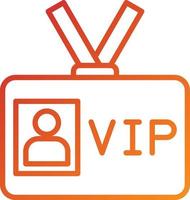 estilo de icono de pase vip vector