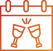 New Year Calendar Icon Style vector