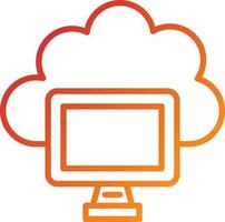 Cloud computing Icon Style vector