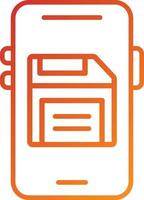 Mobile Save Icon Style vector