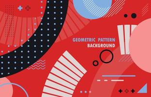 Abstract geometric modern design of artwork template style. Overlapping 90s style pattern minimal background. illustration vector