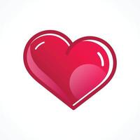 corazón de san valentín rojo realista vector